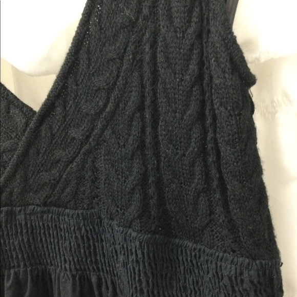 Free People sundress Sz12 Black and pink, crochet - Picture 3 of 8